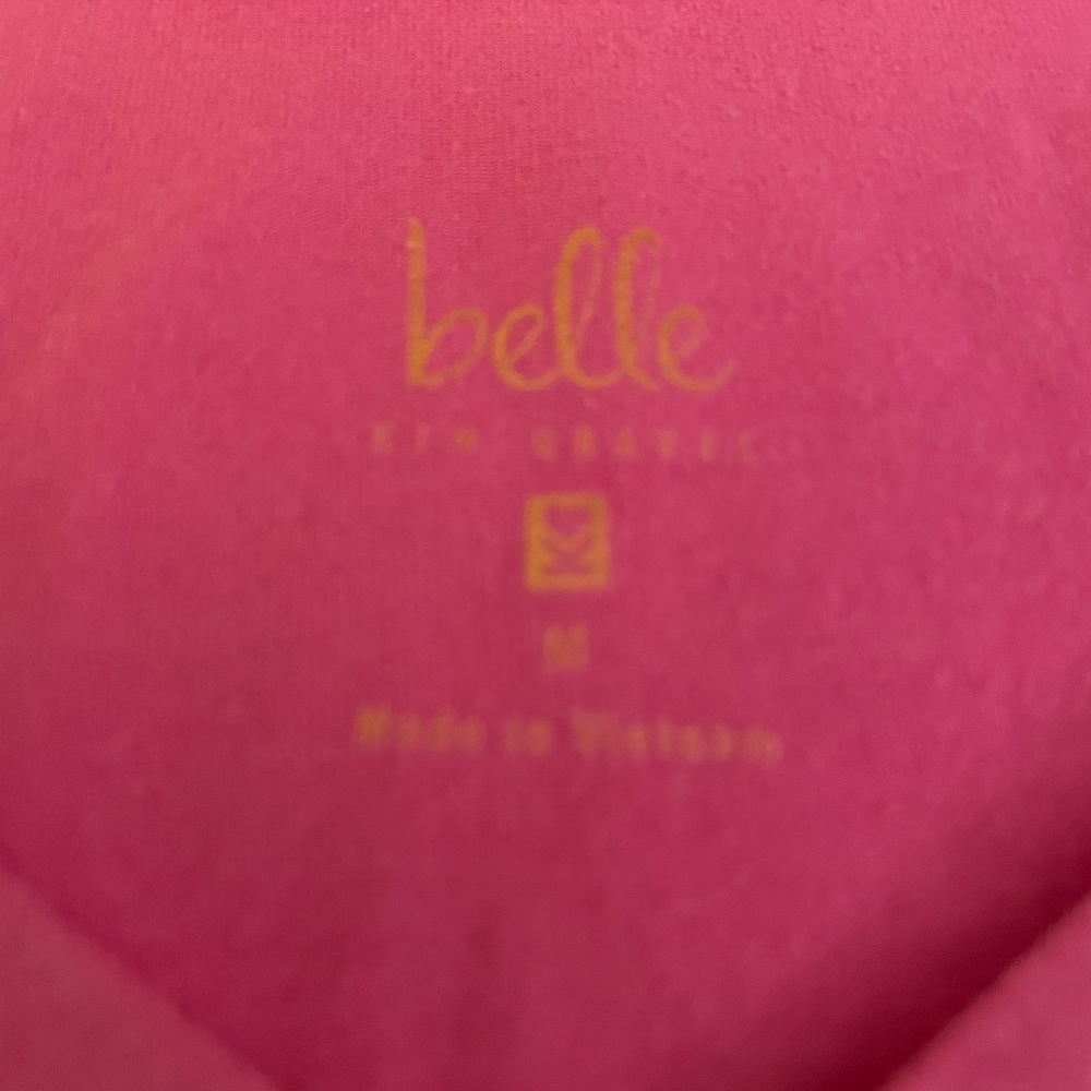 Belle Pink Top with 3/4 sleeves with narrow cut out design on sleeve